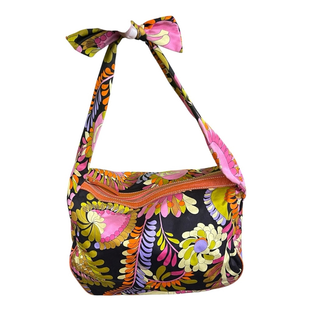 Kate Spade Purse Tote Floral Hawaiian Y2K Bright Canvas Zip Medium Funky Art